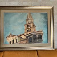 Quadro olio su tela Duomo di Modena Carretti