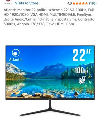 Atlantis monitor 22"