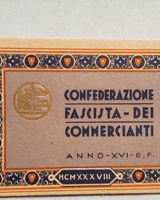 Tessera Confederazione Fascista dei Commercianti