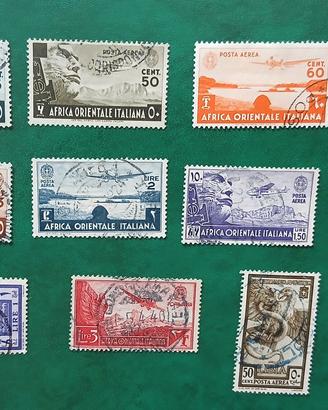 colonie italiane Africa orientale - posta aerea