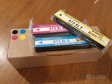 7 Ricariche stampante 973 XL e HP Page WidePro 477