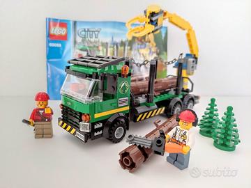 Set LEGO City 60059 camion trasporto tronchi+istr.