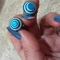 orecchini clip blu vintage 