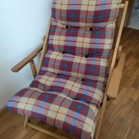 Poltrona Sdraio Relax - Legno e Imbottitura Scozze