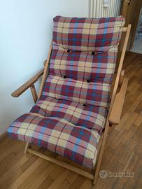 Poltrona Sdraio Relax - Legno e Imbottitura Scozze