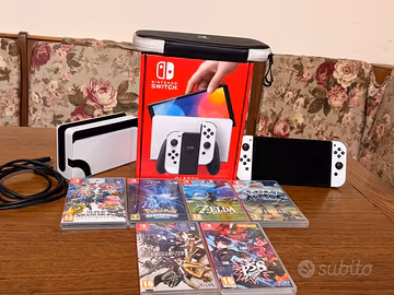 Nintendo switch OLED con 6 giochi