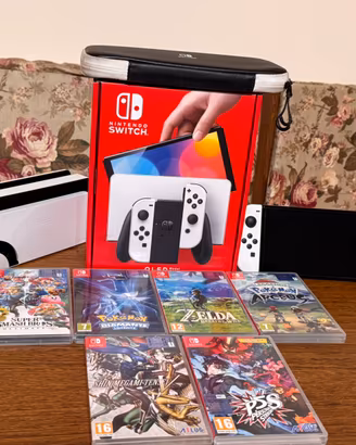 Nintendo switch OLED con 6 giochi