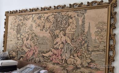 Arazzo da parete antico anni 70 tessuto Gobelin