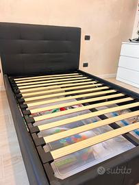 Letto contenitore 120x190 cm con rete a doghe