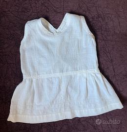 Sottoveste ANTICA bimba in cotone a punto giorno