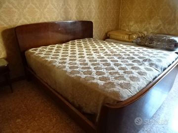 LETTO MATRIMONIALE LEGNO ORIGINALE ANNI '50