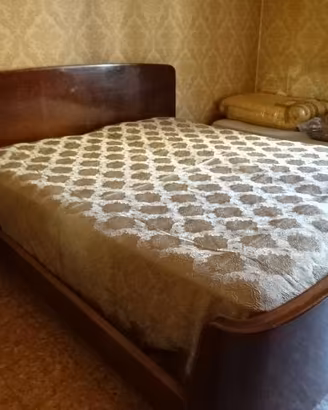 LETTO MATRIMONIALE LEGNO ORIGINALE ANNI '50