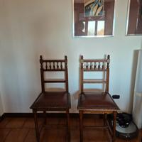 SEDIE PRIMO '900 NOCE CON SEDUTA I PELLE