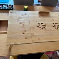 Tavolino porta computer in bambu XL