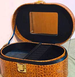 Bauletto beauty Avon in pelle portagioie, nuovo