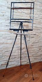 Antico cavalletto pittore in metallo  ' 900