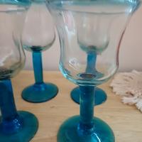 10 bicchieri in vetro soffiato