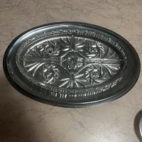 Antipastiera cristallo e acciaio