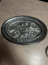 Antipastiera cristallo e acciaio