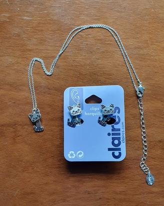Collana + orecchini Gatto Claire’s