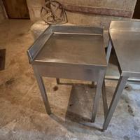 Tavolo acciaio inox con alzatina