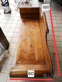 divano in legno di ulivo