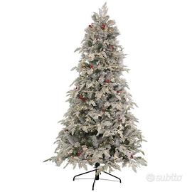 Albero di natale bianco neve