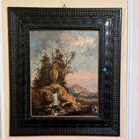 RARITA':QUADROdipintoOLIOfirmatoNUMERATOanticoXIXs