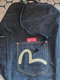 Zaino Evisu Denim nuovo mai usato