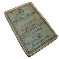 REGNO D'ITALIA DOCUMENTO CARTA D'IDENTITA ROMA WW2