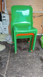 4 sedie selene artemide di vico magistretti