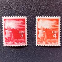 Francobolli Poste Italiane anni 1945  -fiaccola-