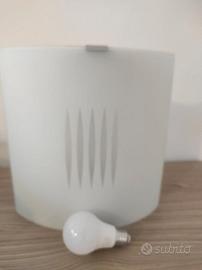 Applique da parete in vetro satinato bianco