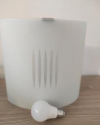 Applique da parete in vetro satinato bianco