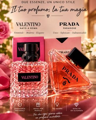 Prada paradoxe 90 ml e Valentino born in Roma 100