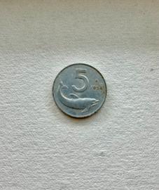 Moneta 5 lire 1954