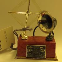 radio vintage argento/legno 