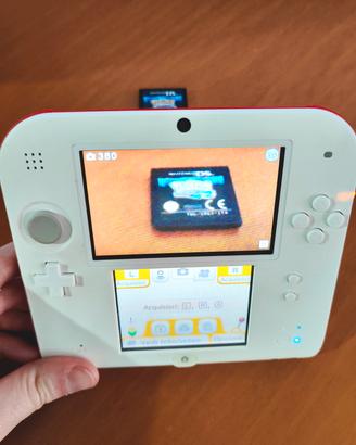 Nintendo 2DS Bianco/Rosso Originale + SD