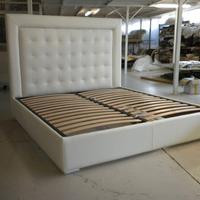 Letto matrimoniale king size in vera pelle