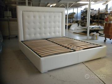 Letto matrimoniale king size in vera pelle