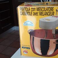 Il Polentello, paiolo rame e mescolatore elettrico