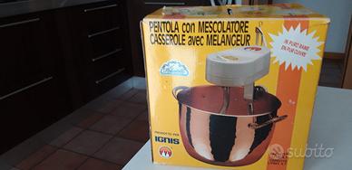 Il Polentello, paiolo rame e mescolatore elettrico