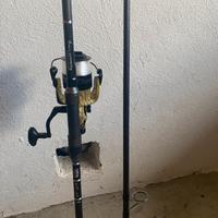Canna carpfishing + mulinello + bobina