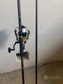 Canna carpfishing + mulinello + bobina