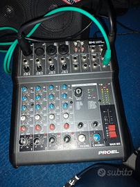 Mixer Phonic  12 Firewuire+Proel Pm6 +Microf.radio