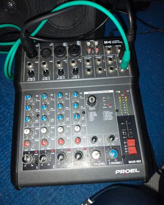 Mixer Phonic  12 Firewuire+Proel Pm6 +Microf.radio