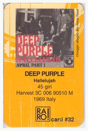 Card n. 32 allegata alla Rivista Raro -Deep Purple