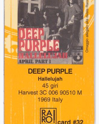 Card n. 32 allegata alla Rivista Raro -Deep Purple