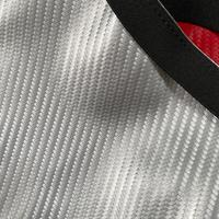 Ecopelle carbon look argento