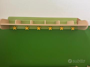 Attaccapanni con mensola e panca porta scarpe